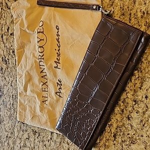 Leather clutch